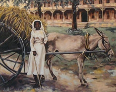 Girl With Haycart