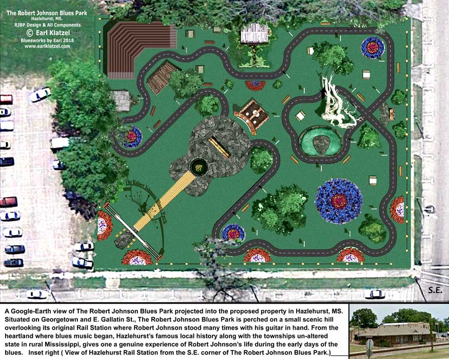 Earl Klatzel's designs for the Robert Johnson Blues Park