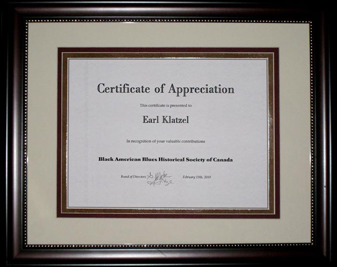 Certificate of Appreciation